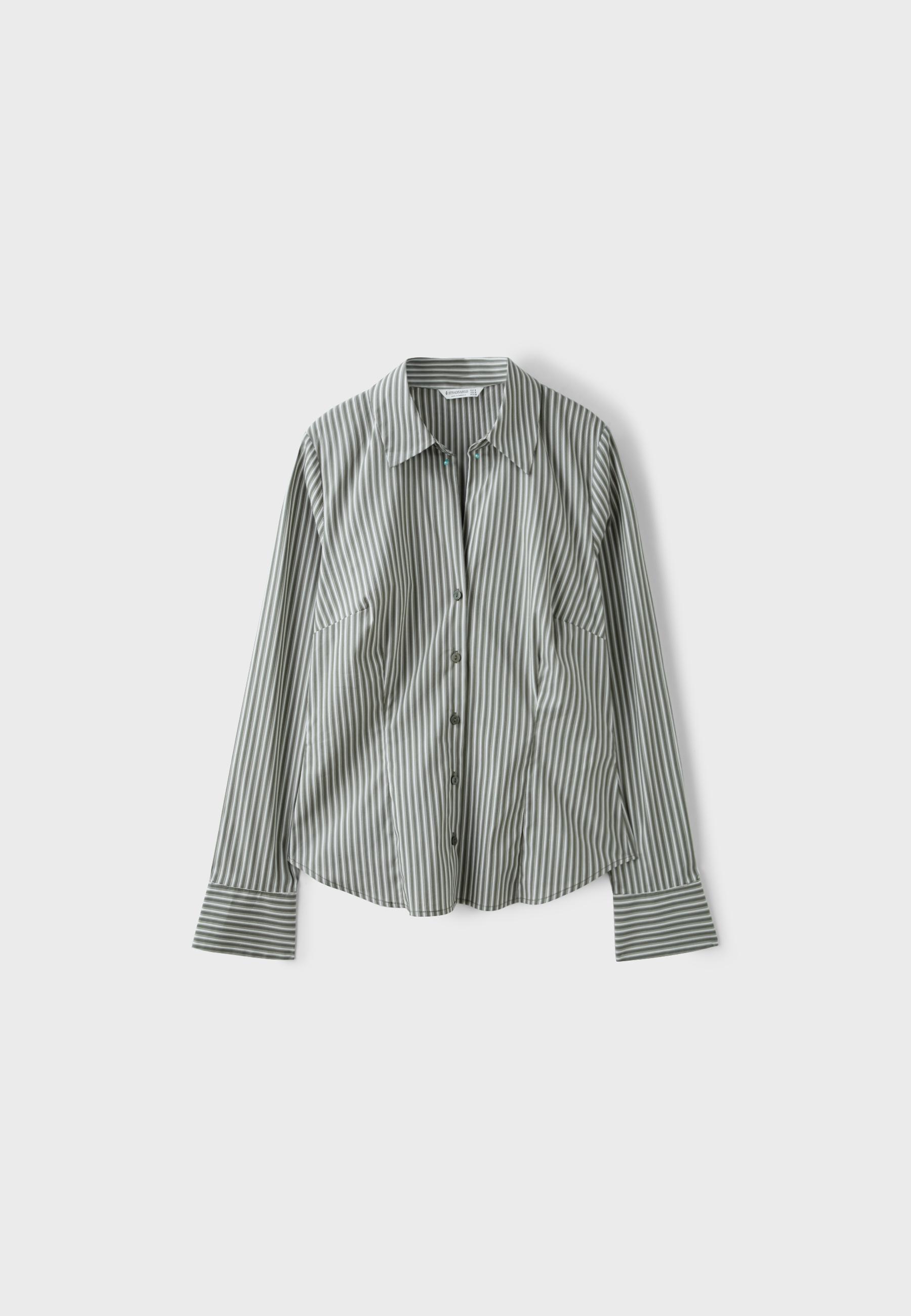 Fitted basic shirt — Khaki