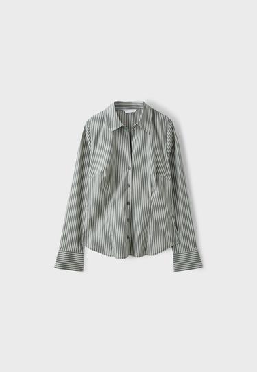 Fitted basic shirt — Khaki 6