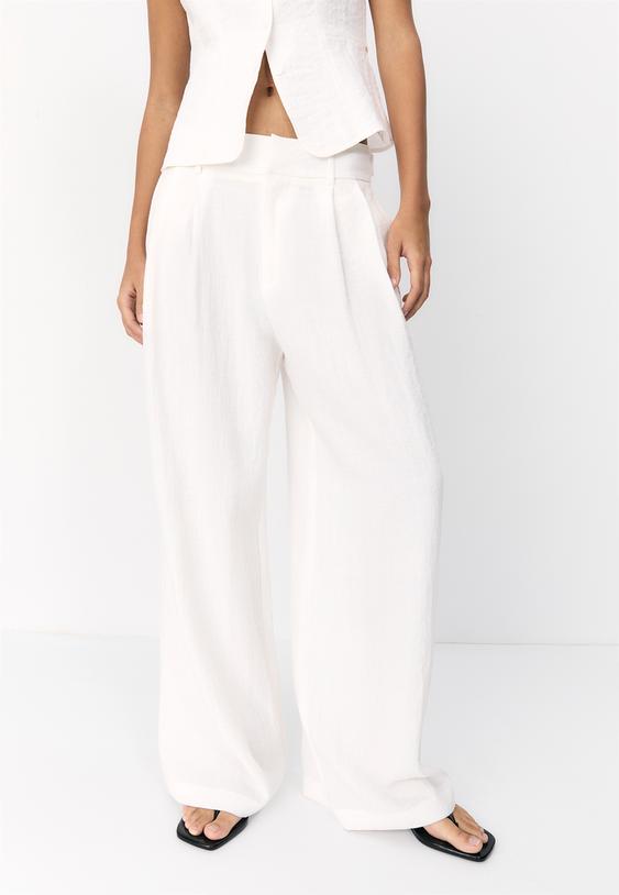 pantaloni wide regolabili