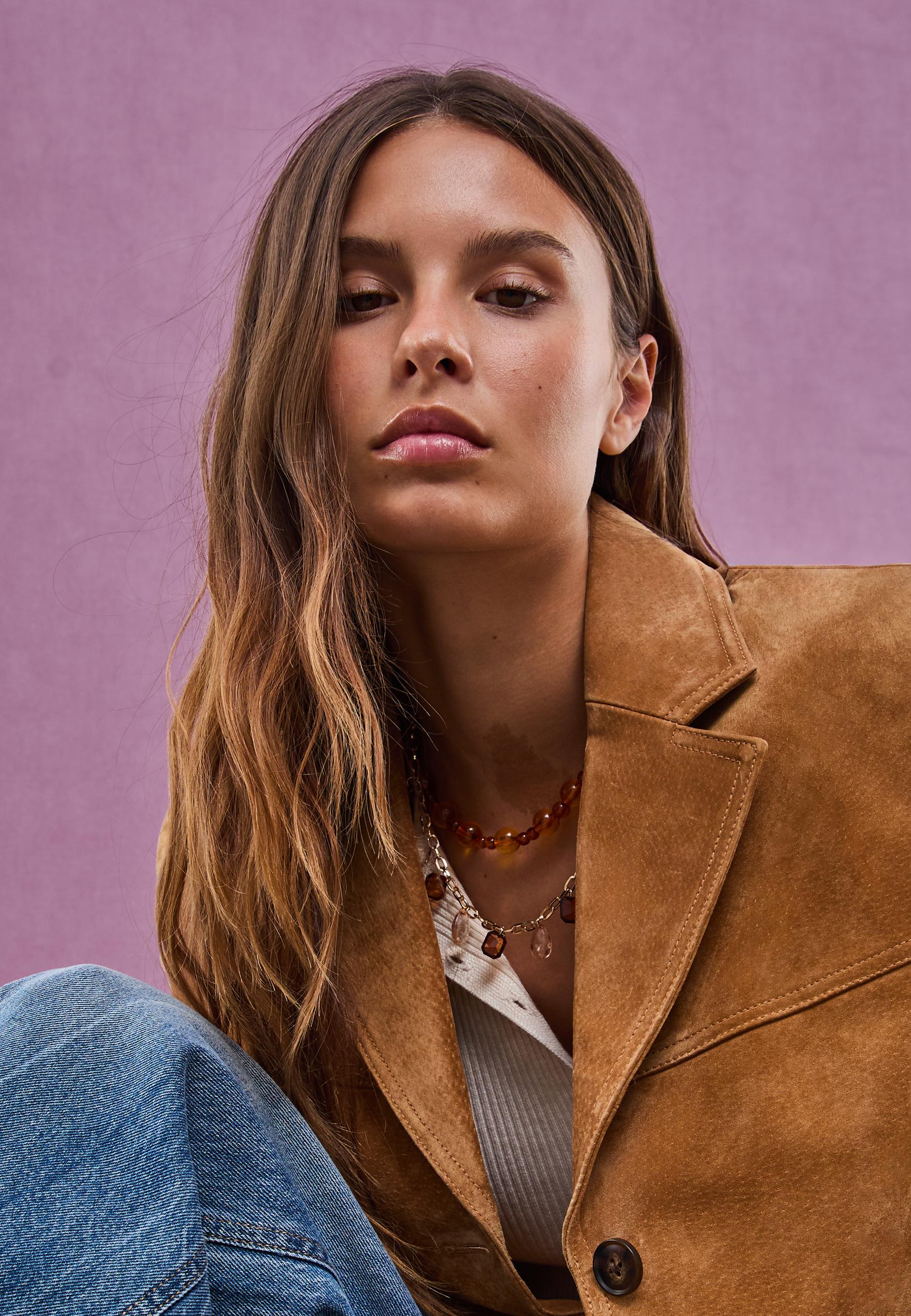 100% leather blazer - Women's fashion | Stradivarius United Kingdom