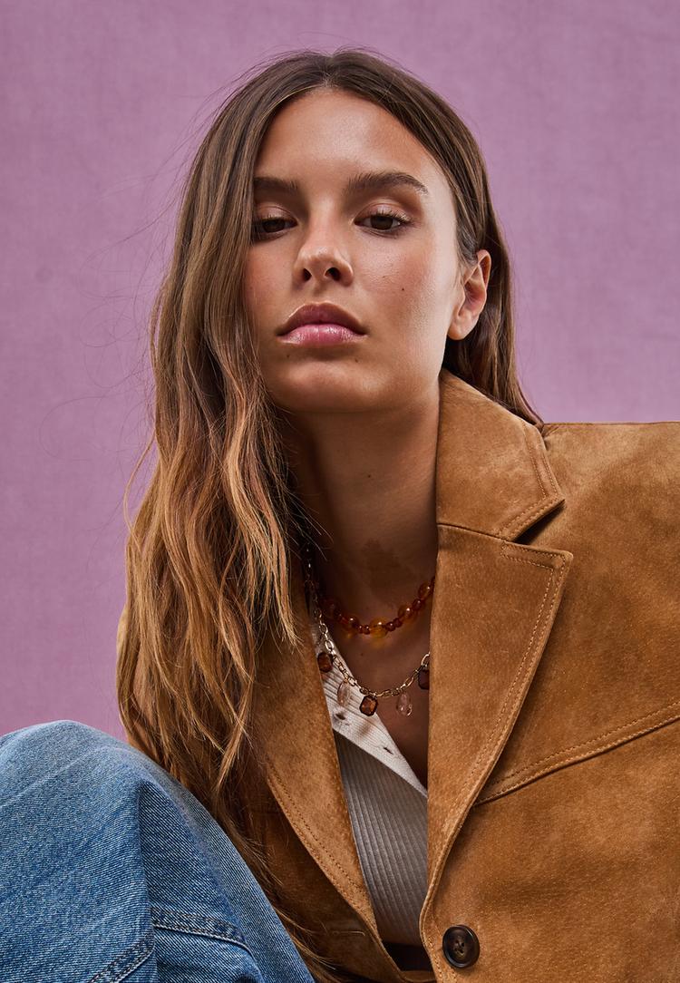 100 leather blazer