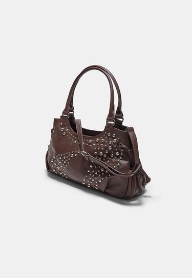 Studded city bag — Brown 3