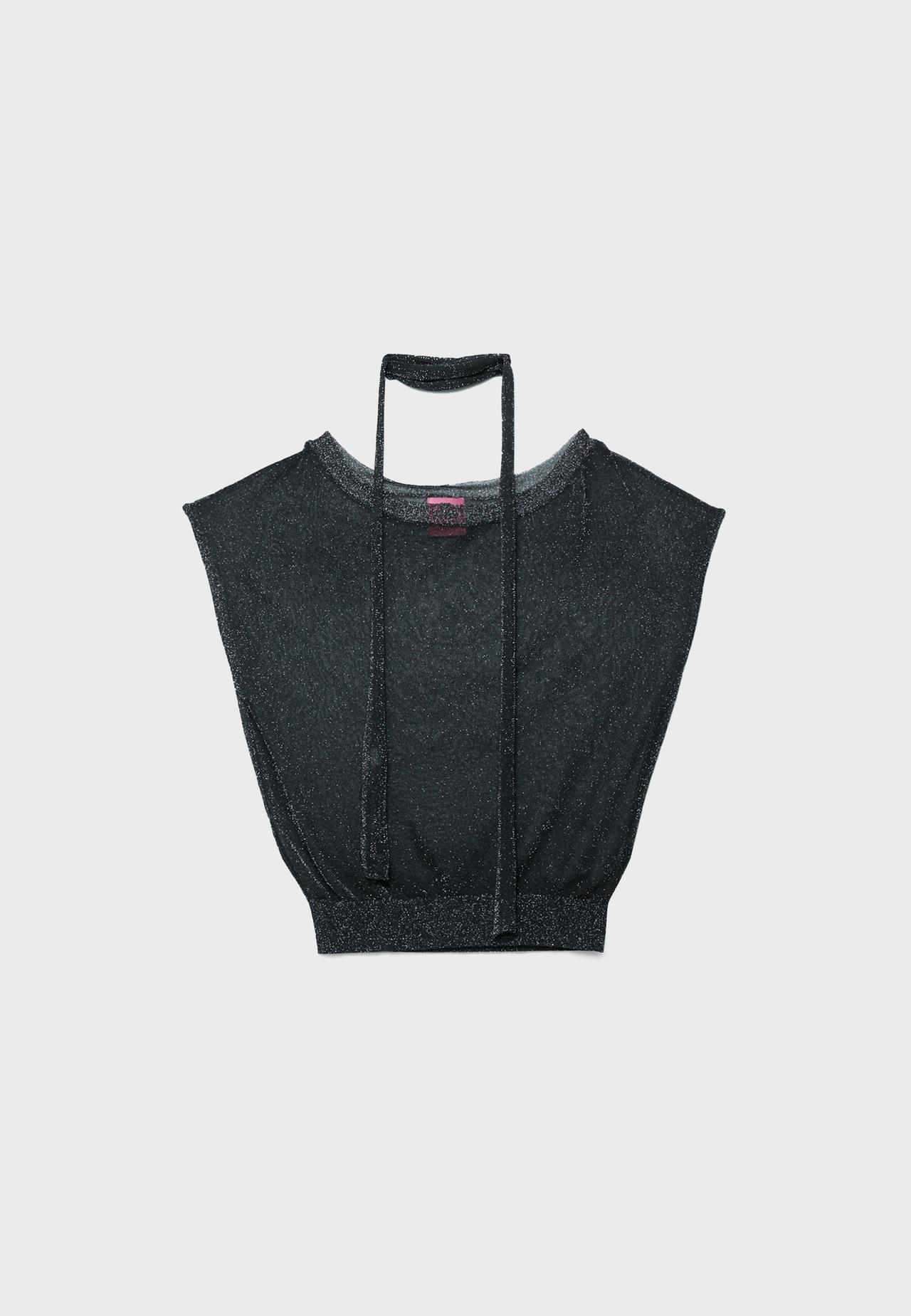 One Dilemma metallic thread knit jumper — Black
