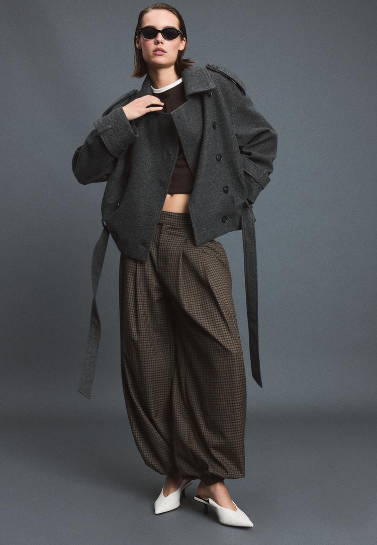 Stradivarius – Mjuk Trenchcoat I Oversize-Modell