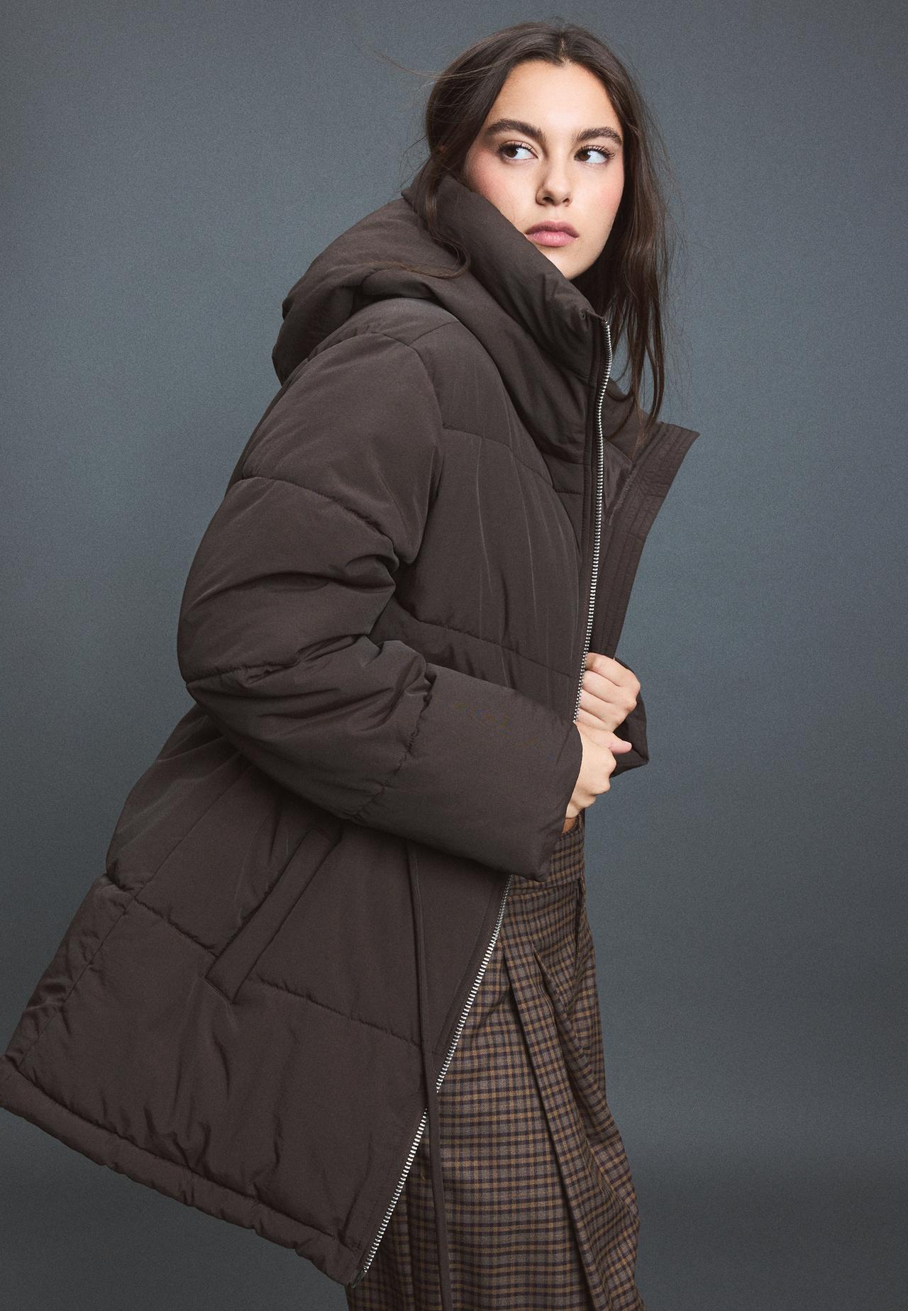 Padded coat — Brown