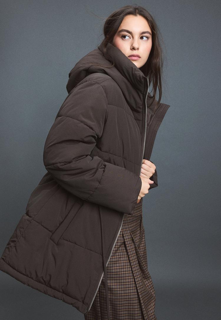 Padded coat — Brown