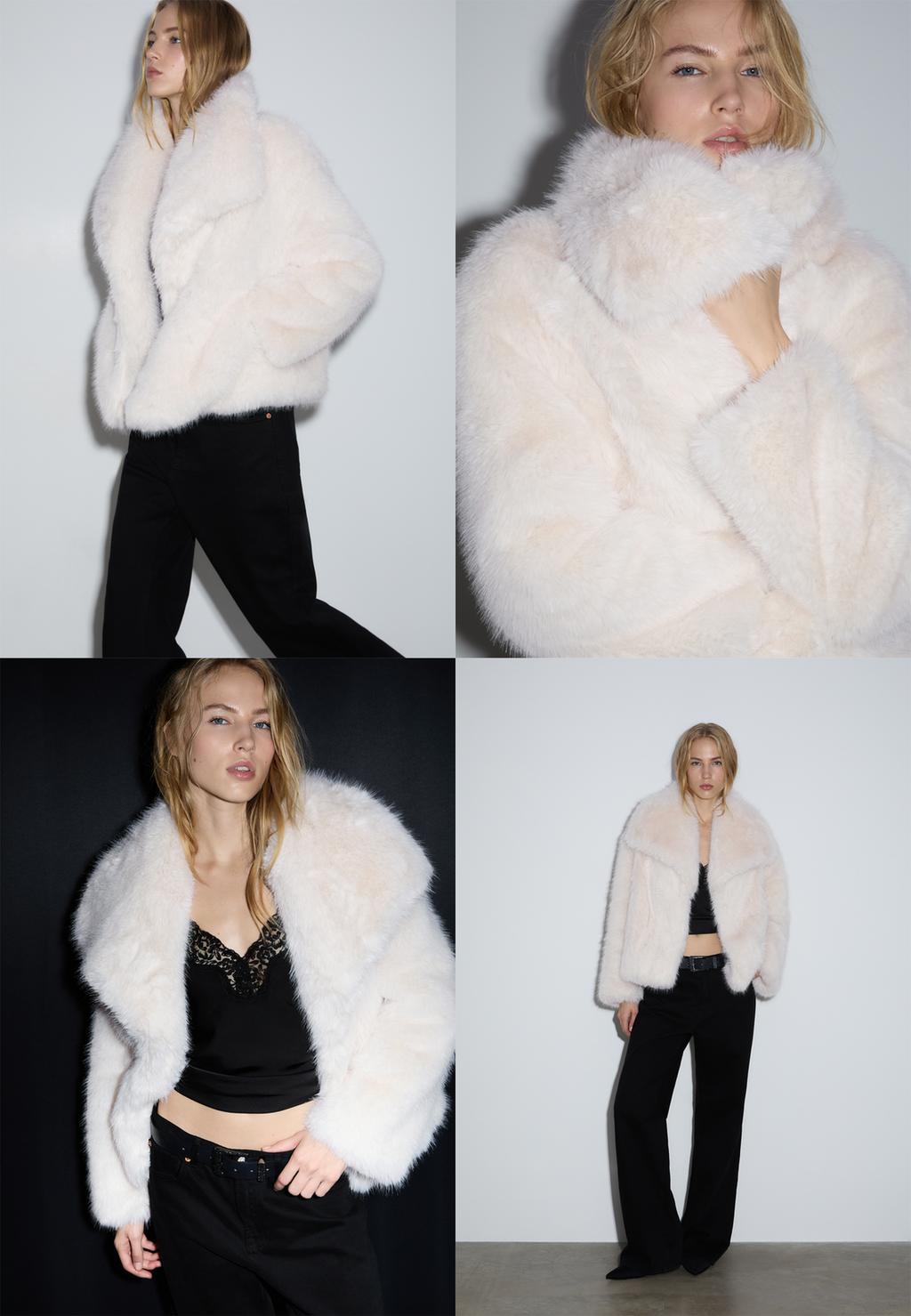 جاكيت بوليرو من الفرو الاصطناعي