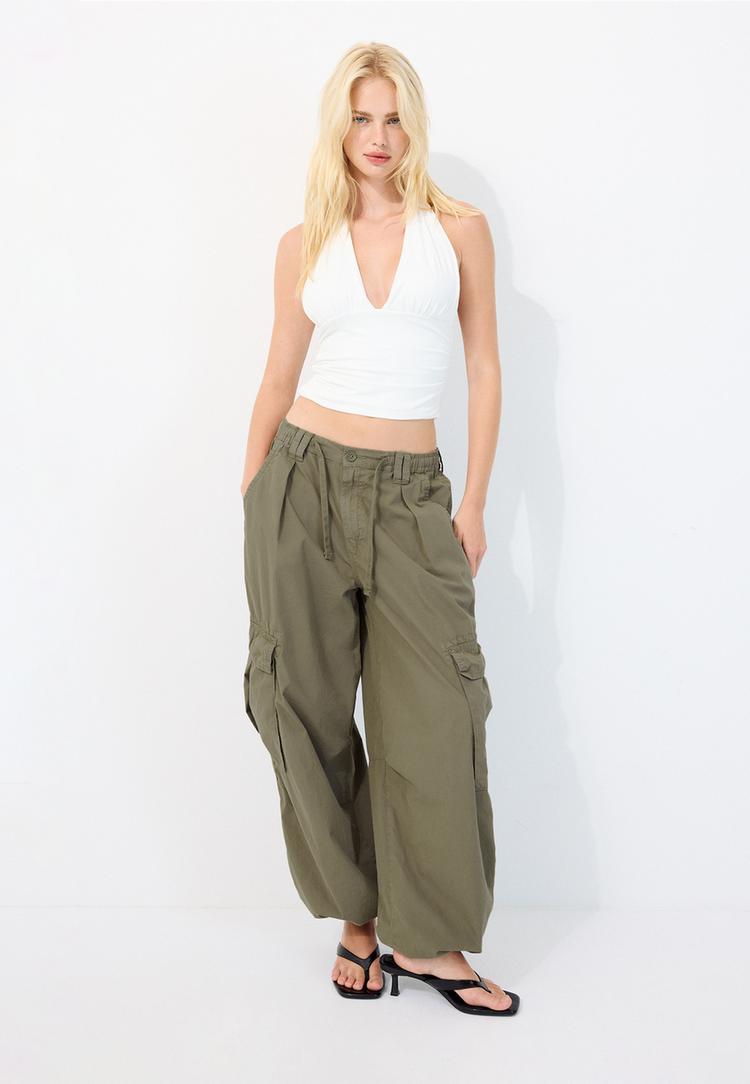 halter yaka buzgulu baglamalı top