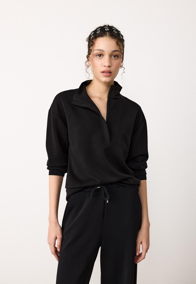 sudadera cremallera tacto suave