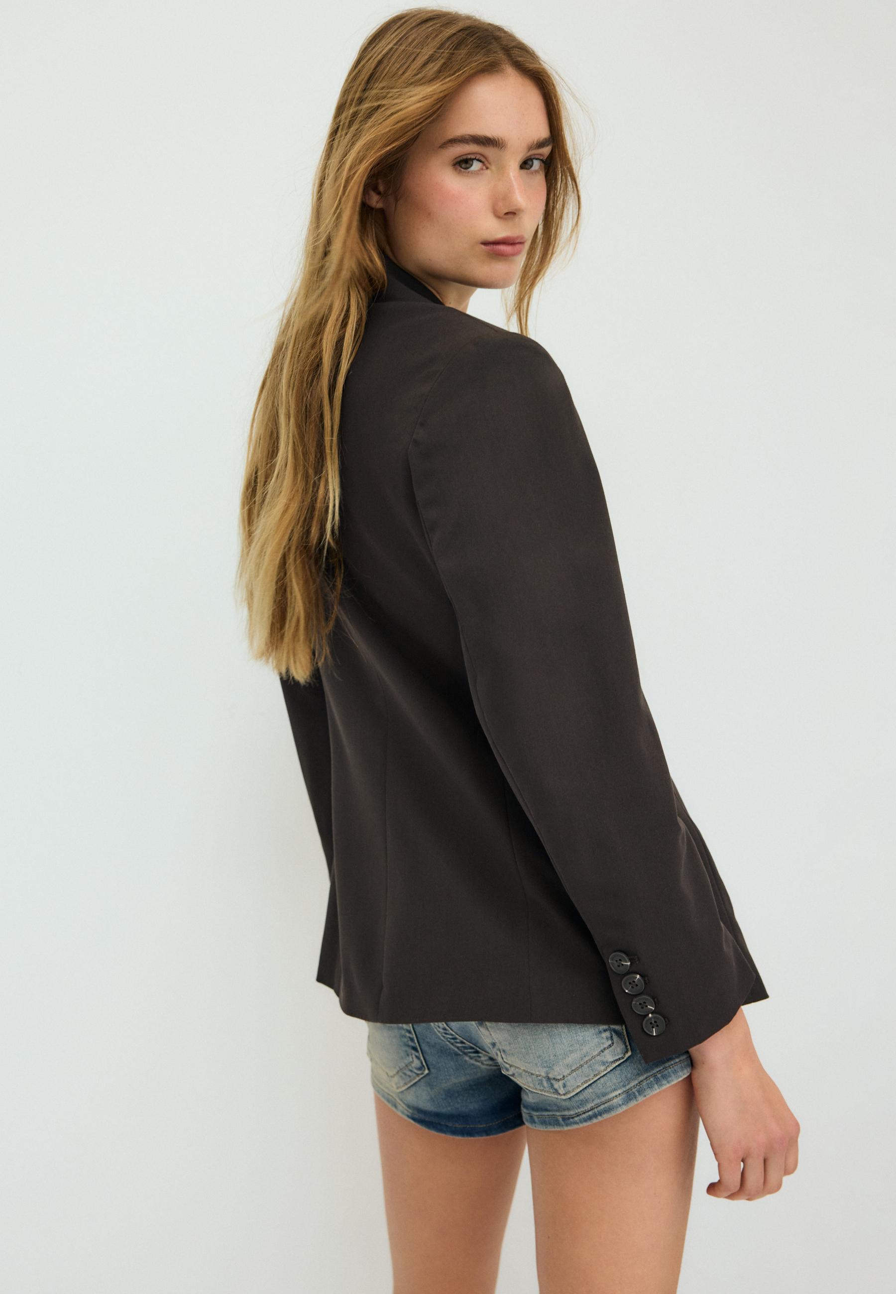 Tailored buttoned blazer — Brown