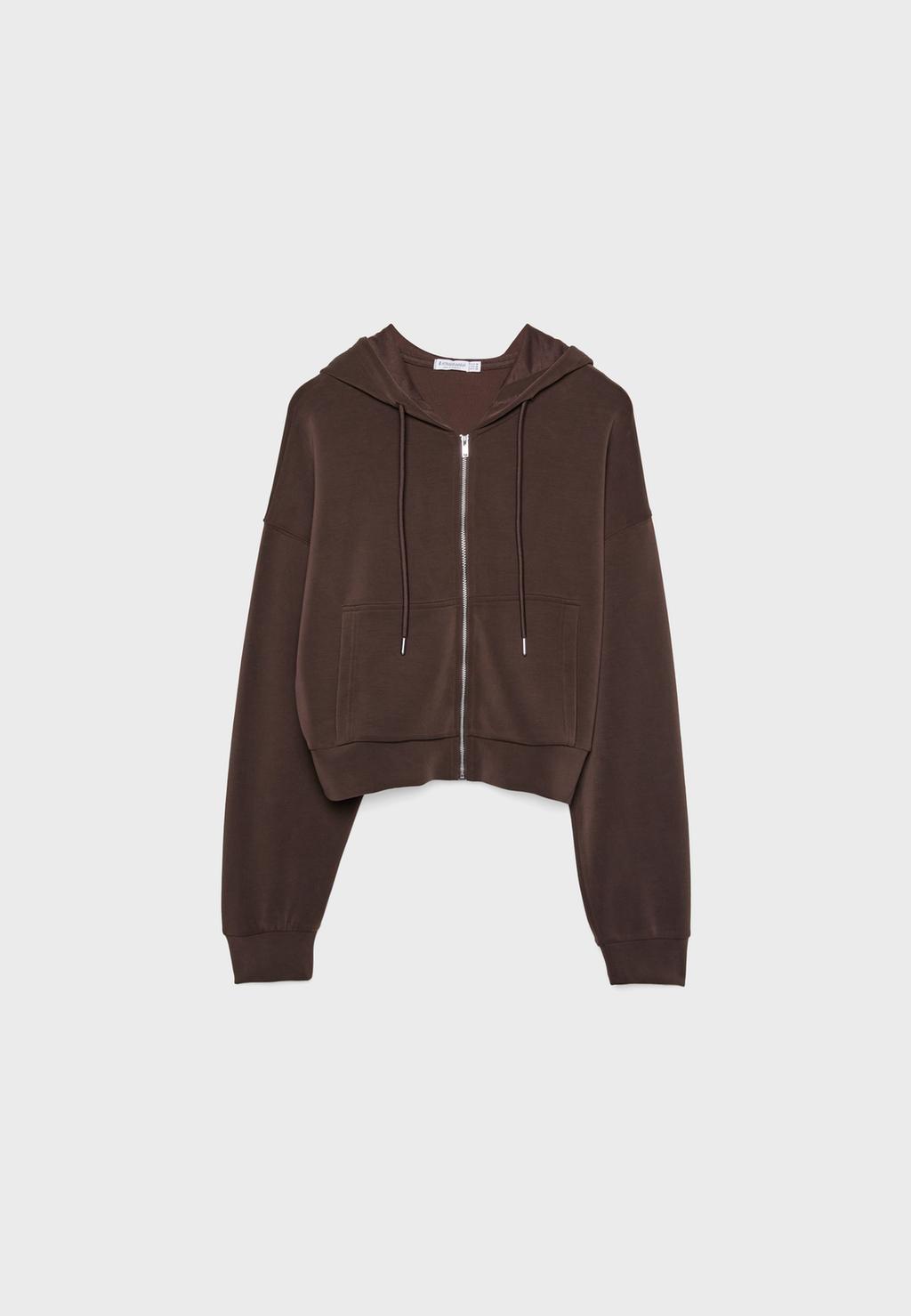 Veste à capuche toucher doux
