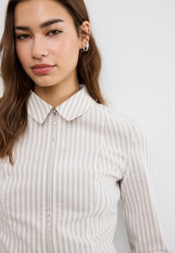 camisa fitted doble cremallera bengalina