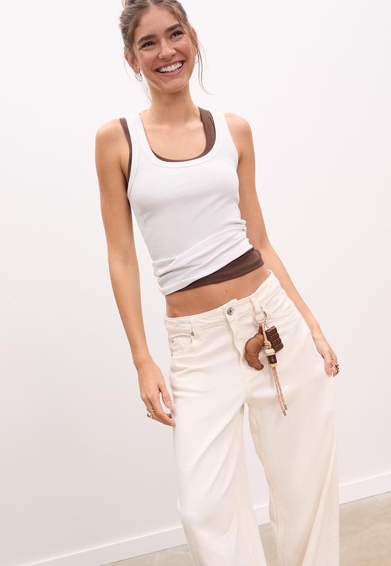 kahve ve kruvasan charm anahtarlk