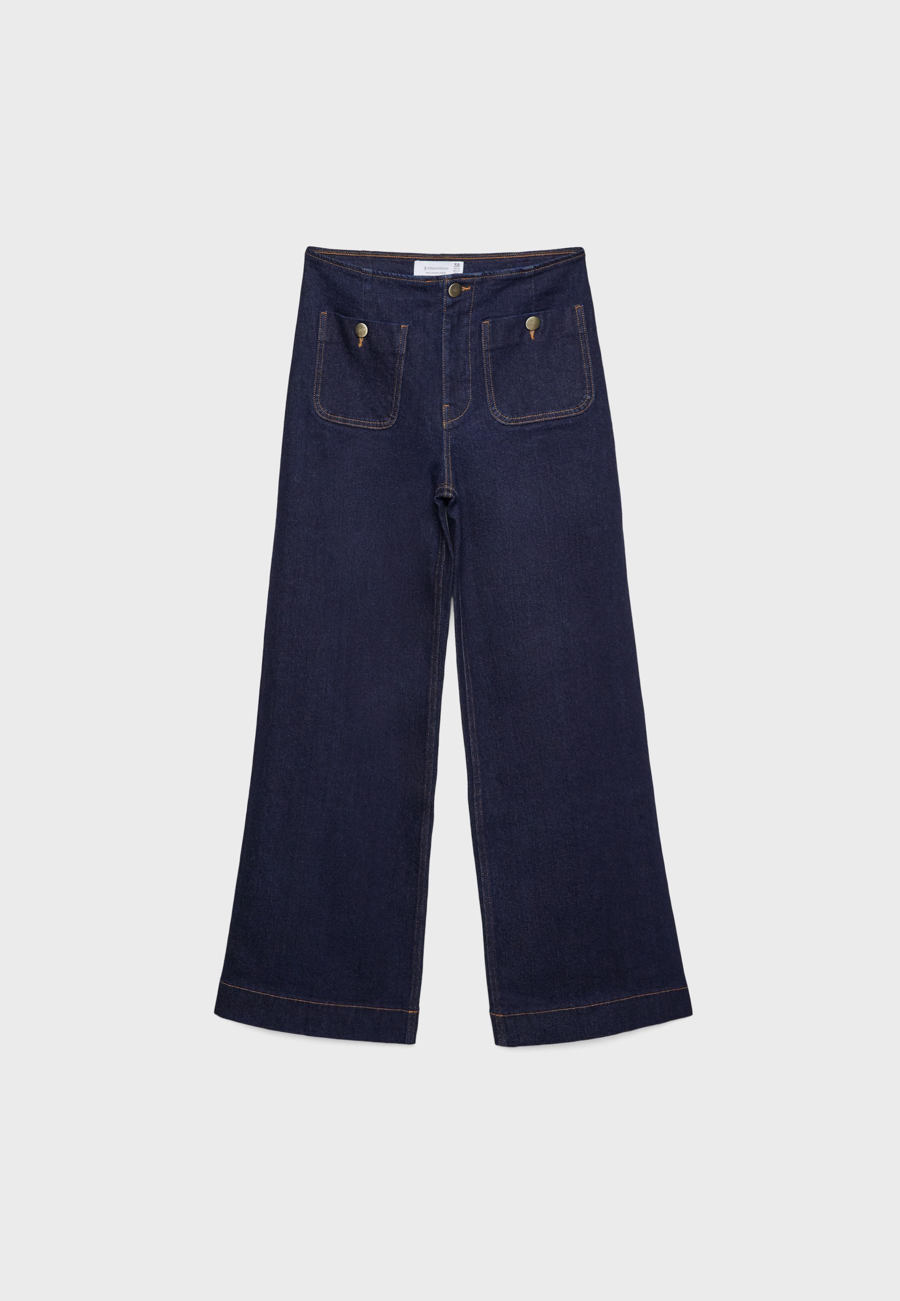 Stradivarius D77 minimal cepli jean görsel 6