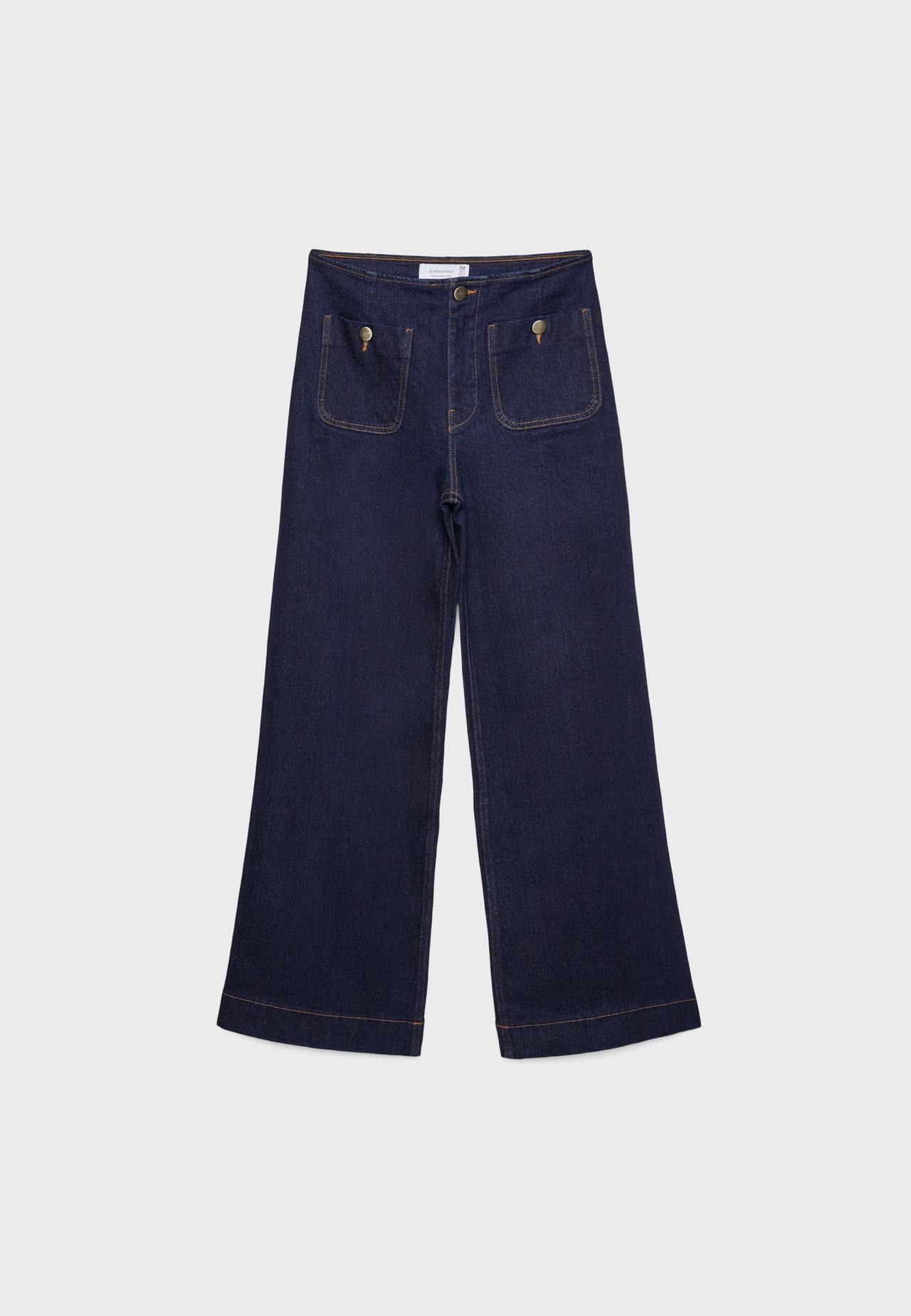 D77 Minimalist jeans with pockets — OVERDYED BLUE DENIM