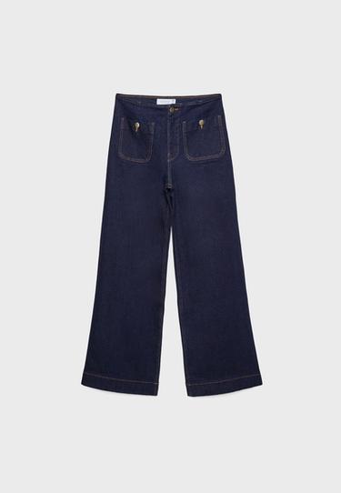 D77 Minimalist jeans with pockets — OVERDYED BLUE DENIM 7
