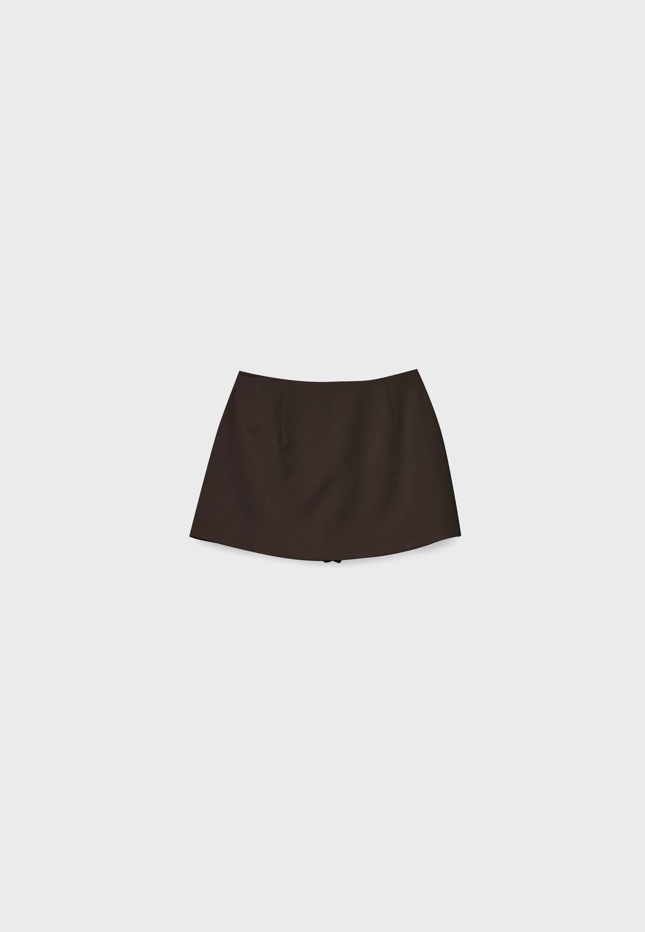 Side split skort — Brown