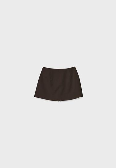 Side split skort — Brown 8