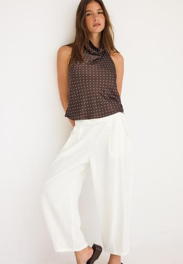 Flowing barrel trousers — Ecru 6