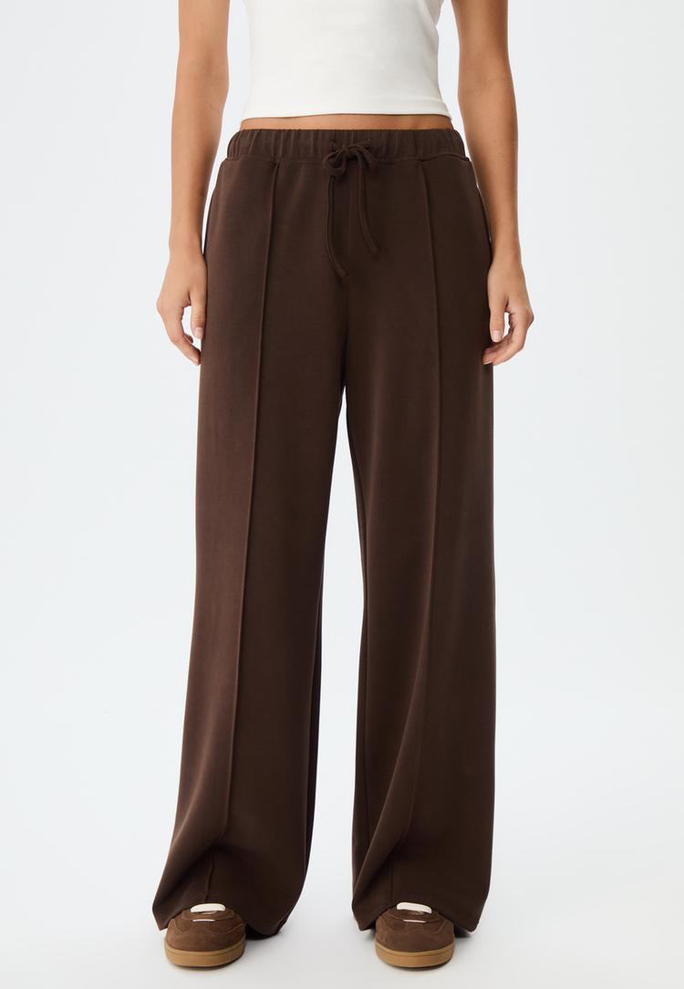 pantalon wide leg nervio tacto suave