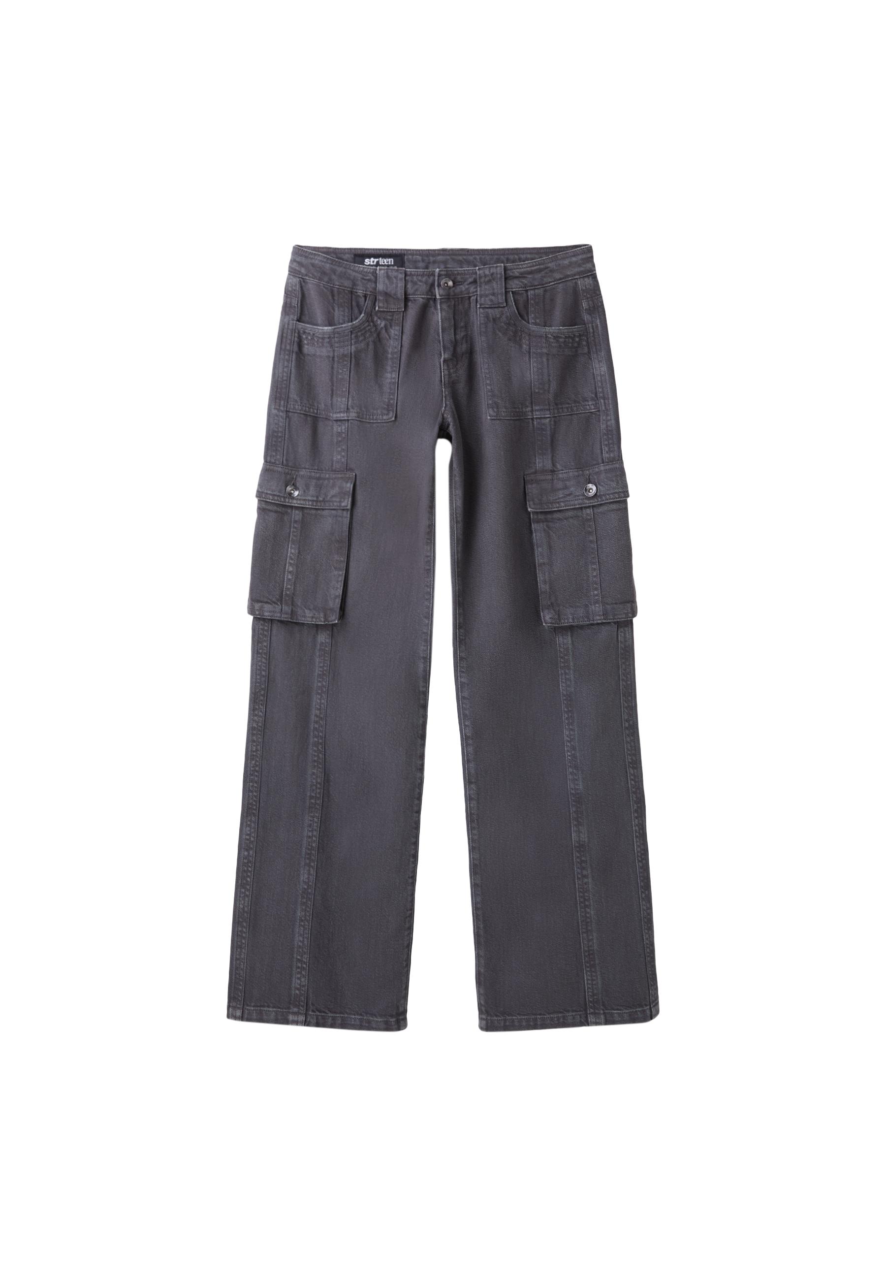 Stradivarius Düşük bel kargo pantolon görsel 2