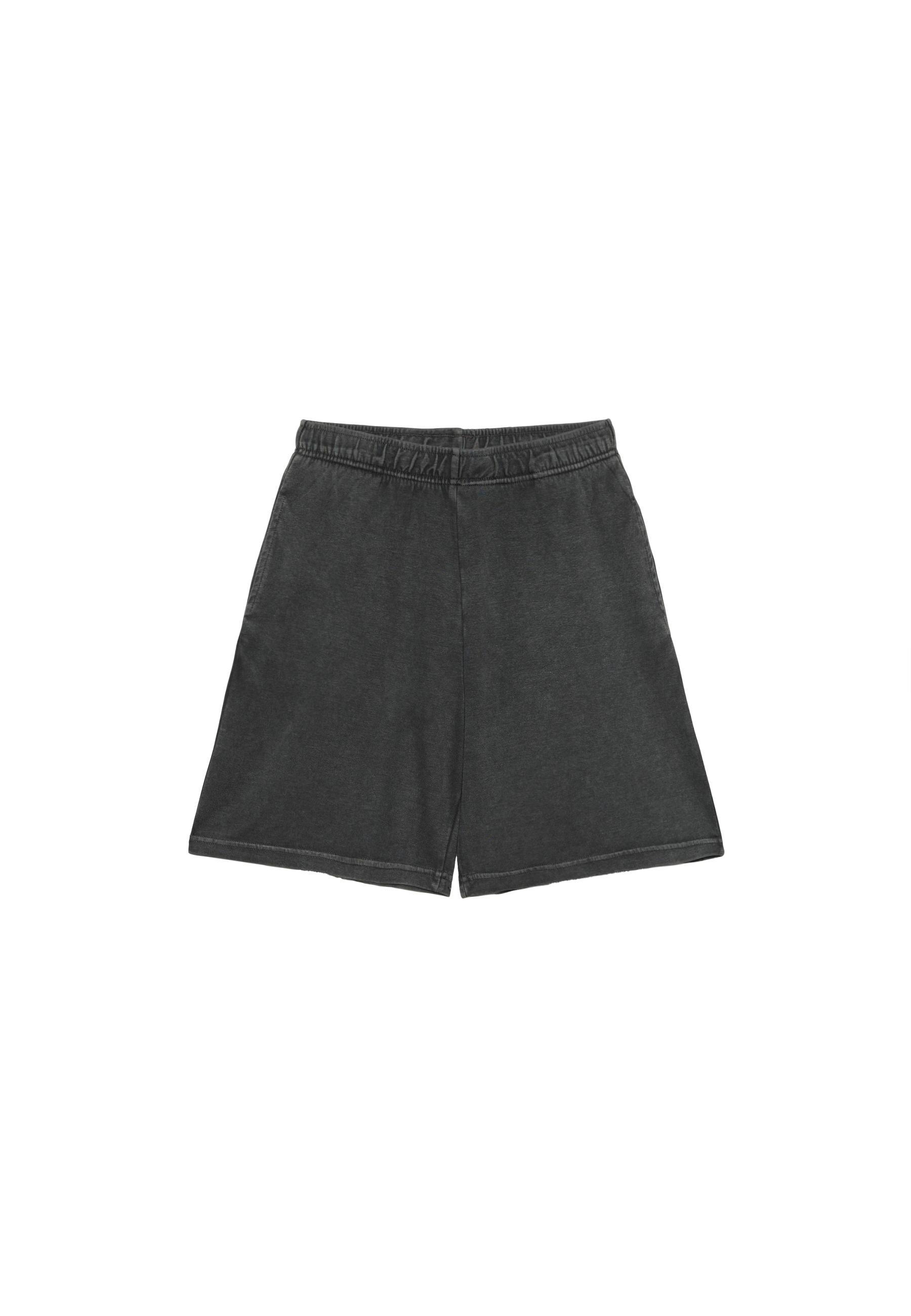 Acid wash fleece Bermuda shorts — Dark grey