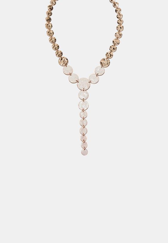 collar lariat textura esmaltada