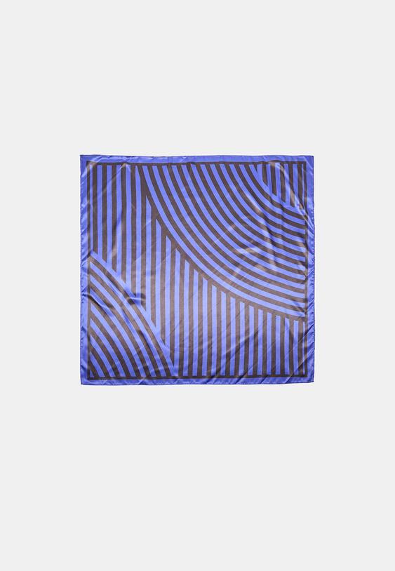 Stradivarius Striped Handkerchief Electric Blue Os