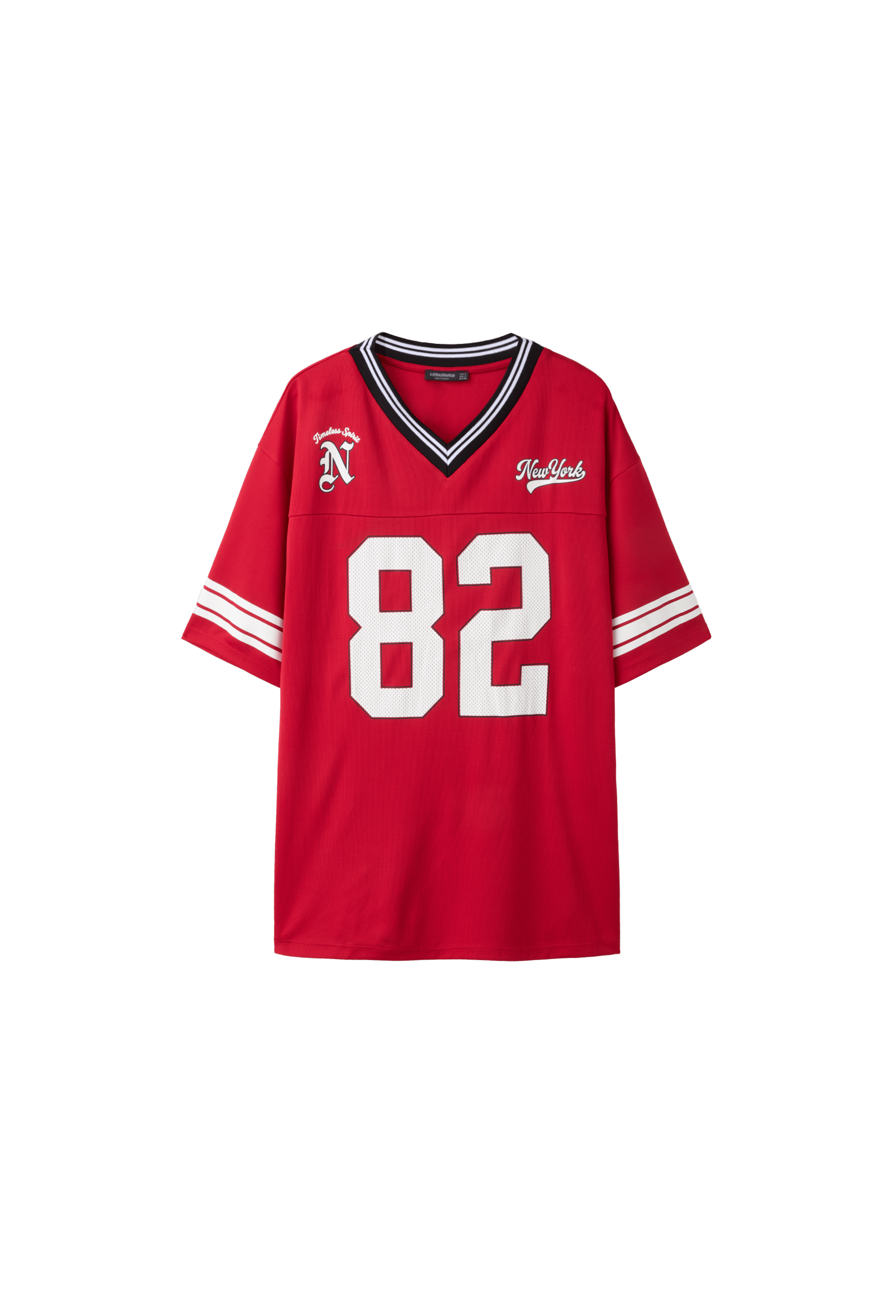 Maxi number T-shirt — Red