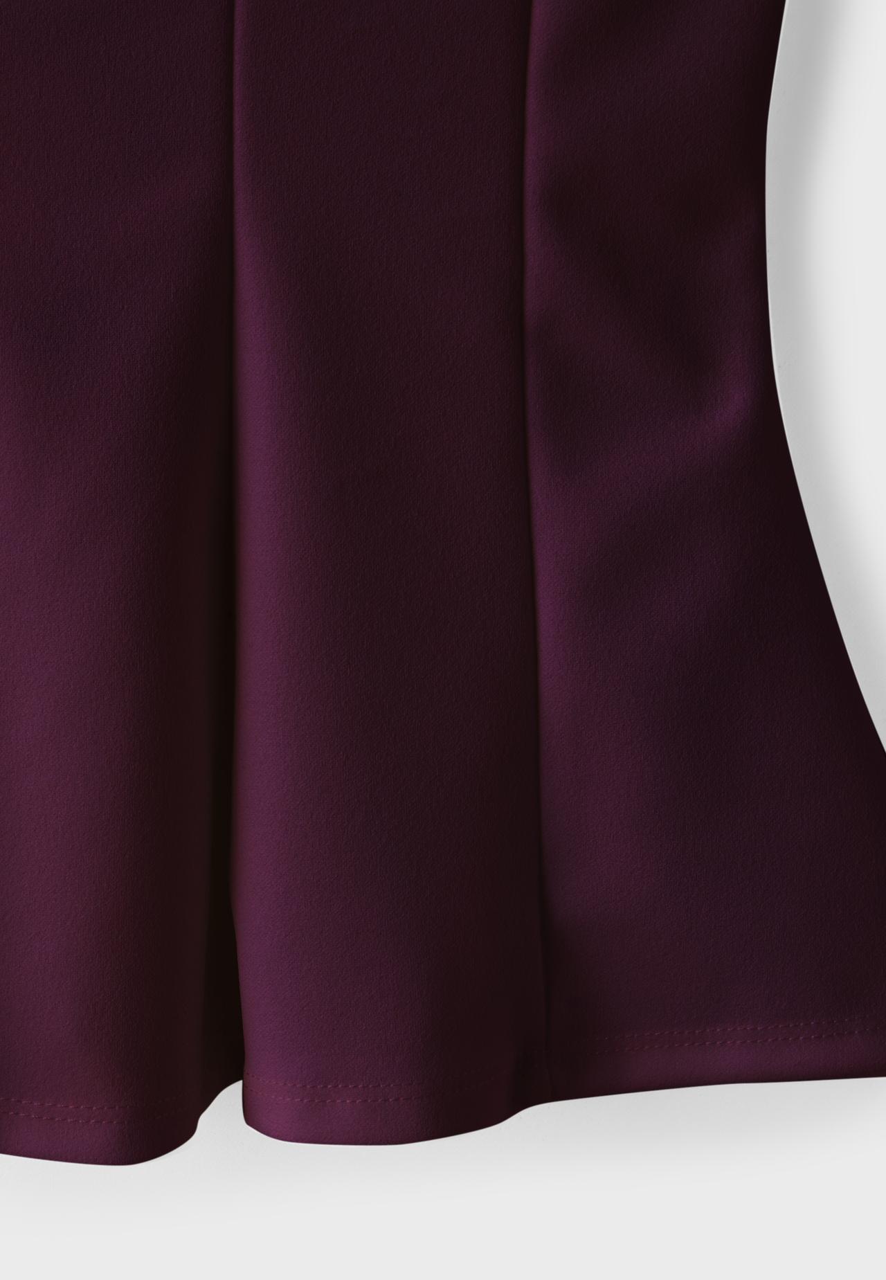 Mini sleeve peplum top — Purple