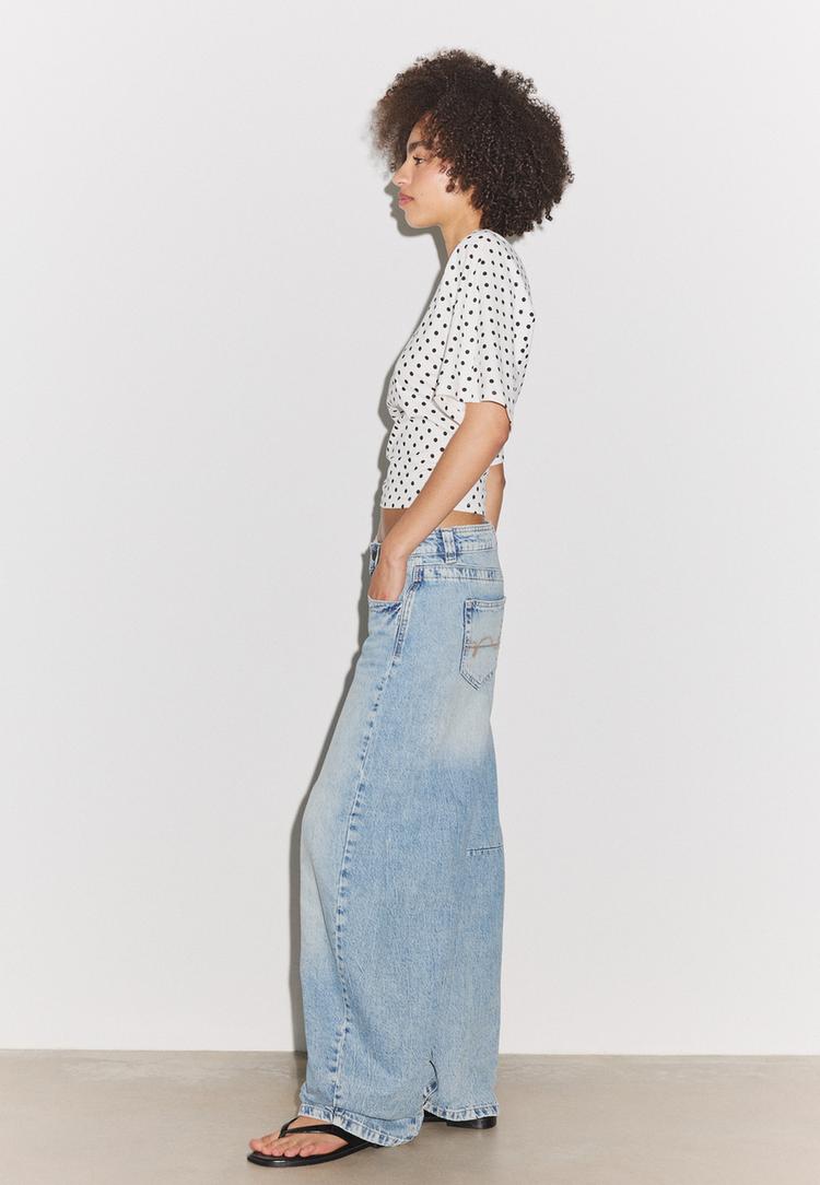 jeans barrel tiro bajo