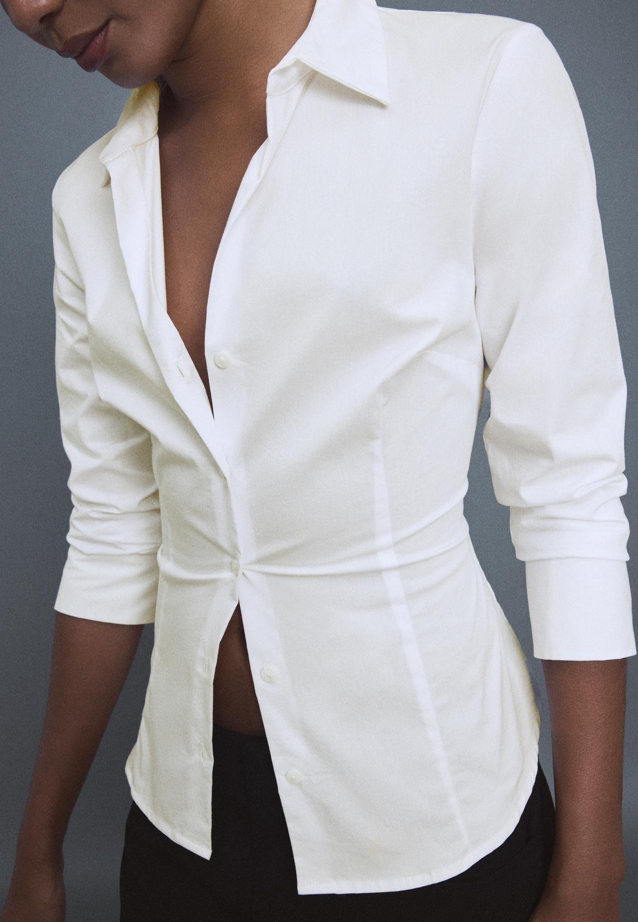 Fitted basic shirt — White