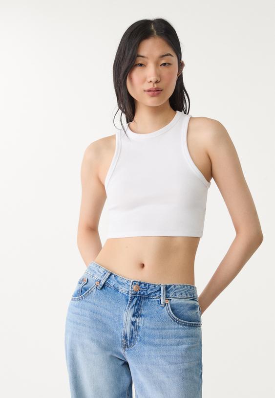 2li paket basic fitilli crop t shirt