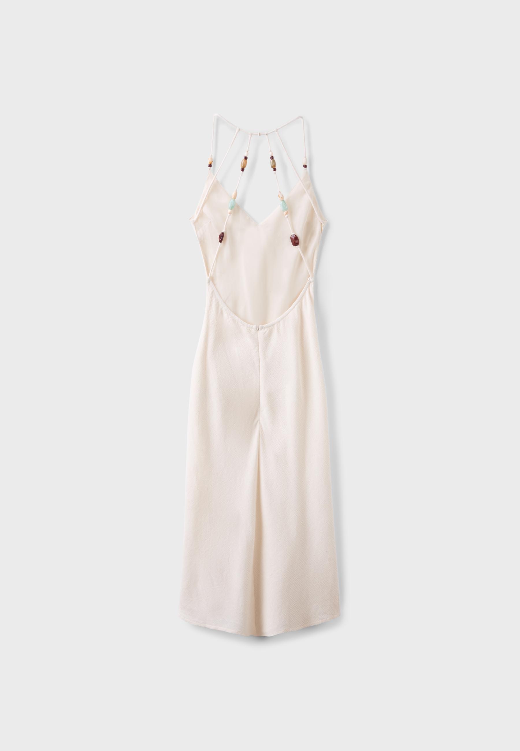 Embellished back shift dress