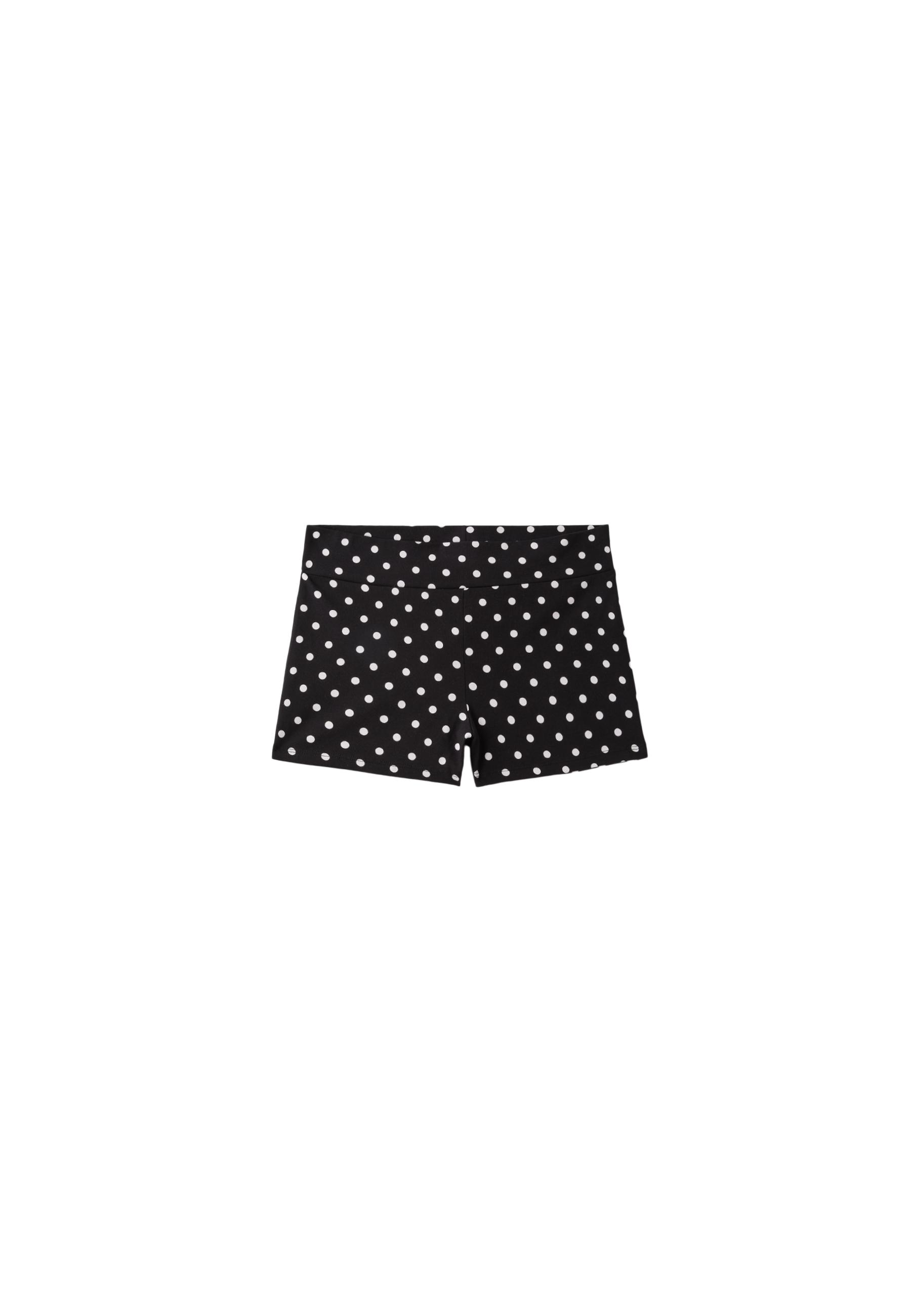 Polka dot mini shorts — Black