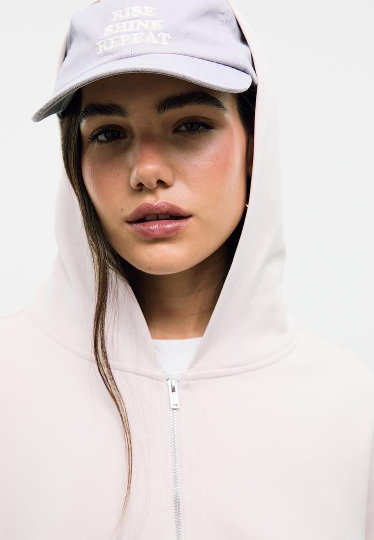 sudadera capucha abullonada tacto suave