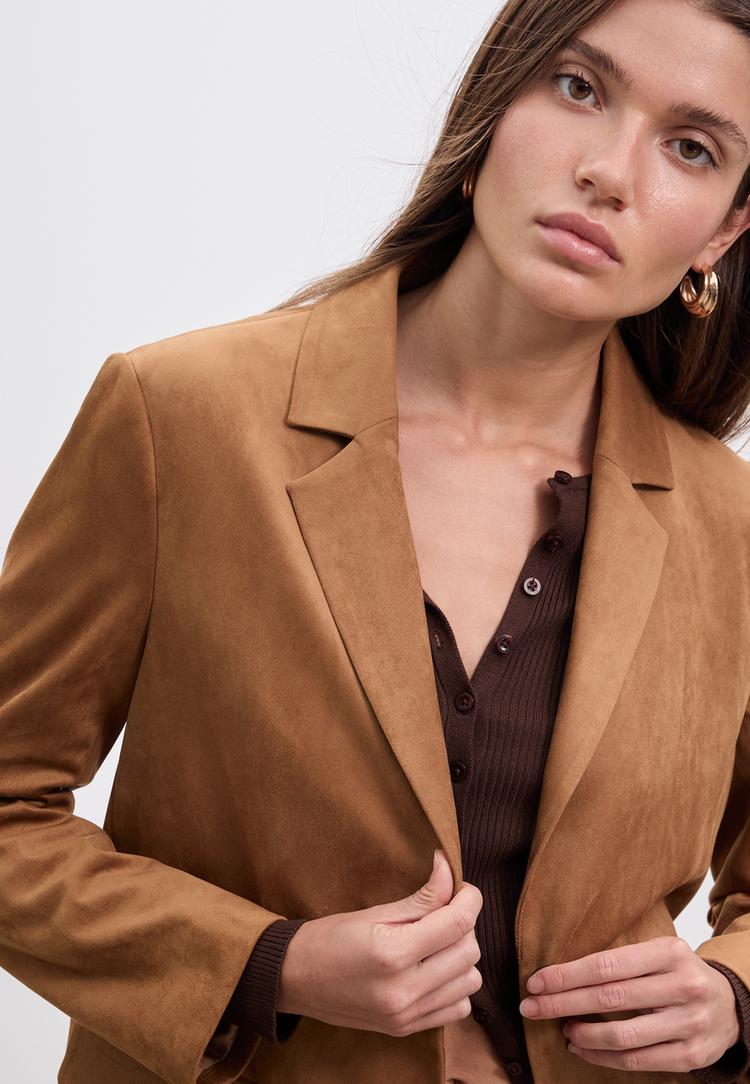 blazer efeito de camurca
