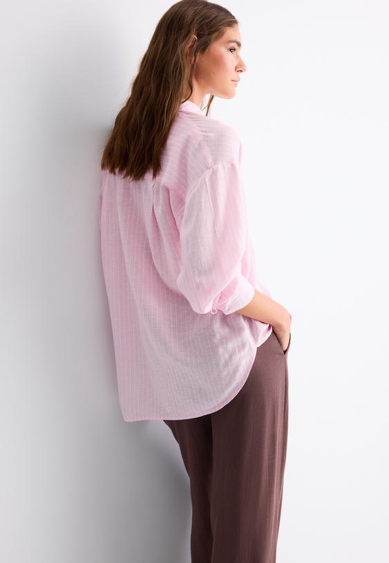 camisa efecto lino