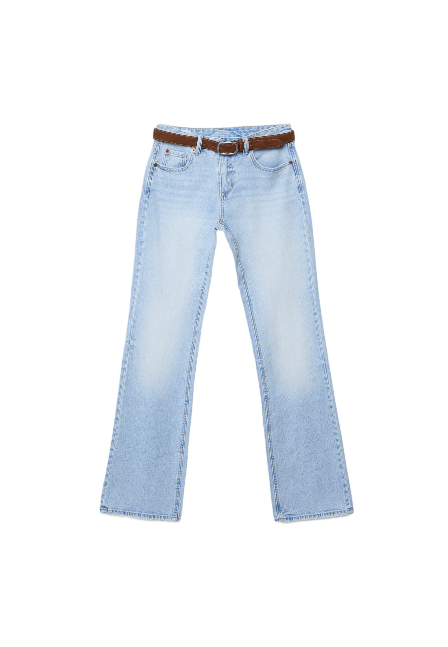 D68 kemerli bootcut jean - Görsel 10