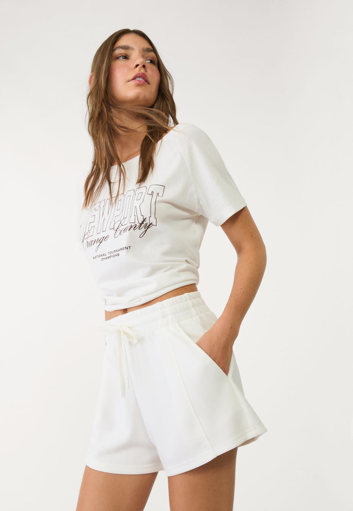 Pantalón Corto Short Cuero Stradivarius Short Costuras Tacto Suave