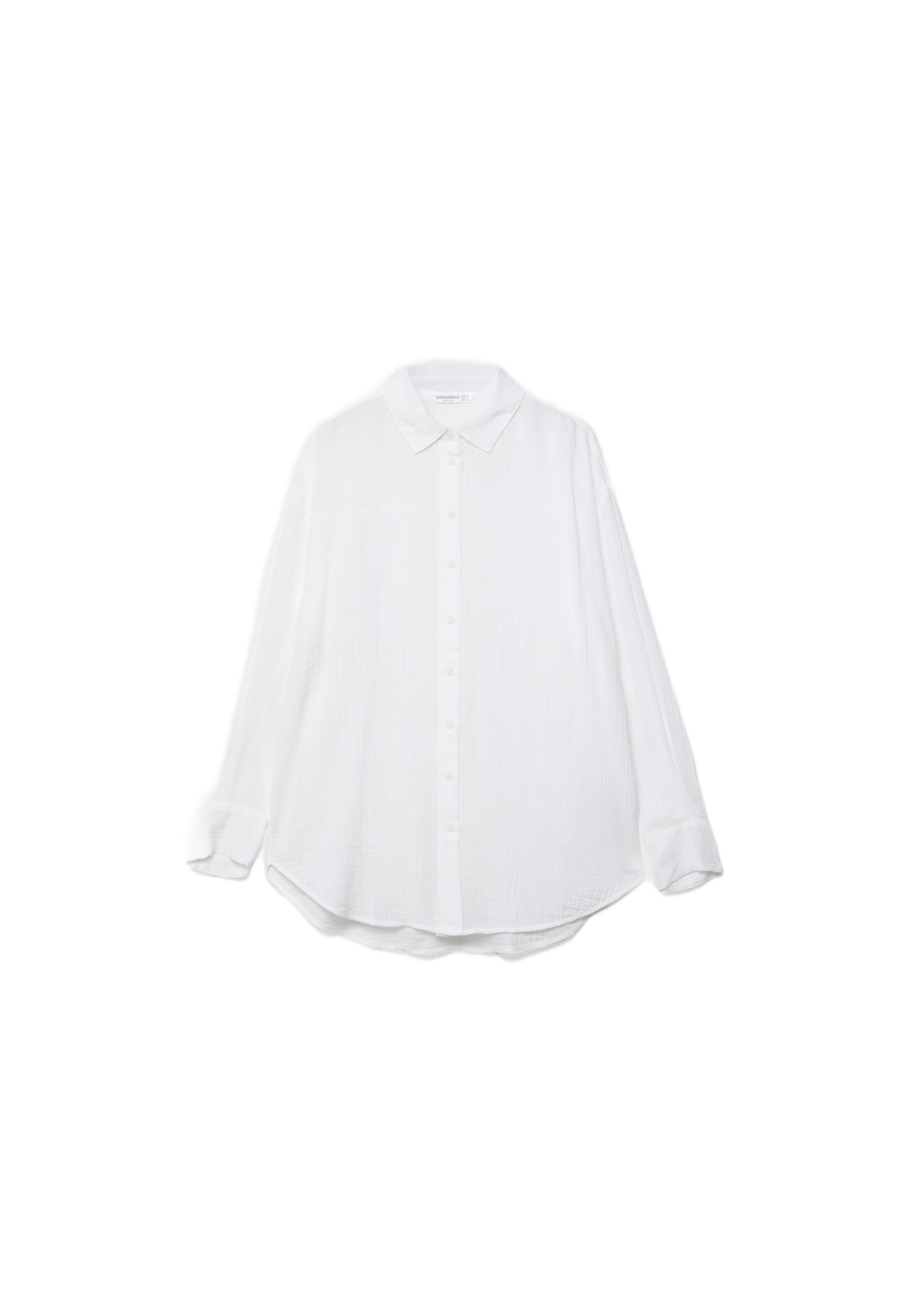 Basic double fabric shirt — White