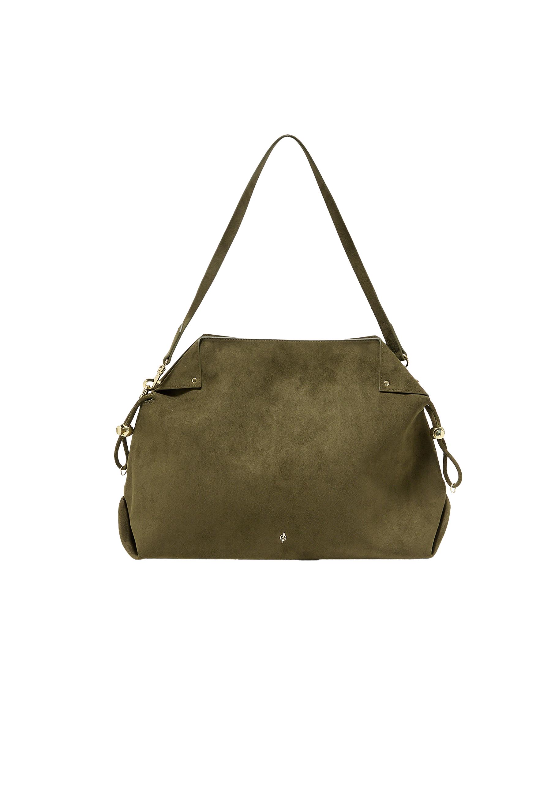 Ruched shoulder bag — Khaki