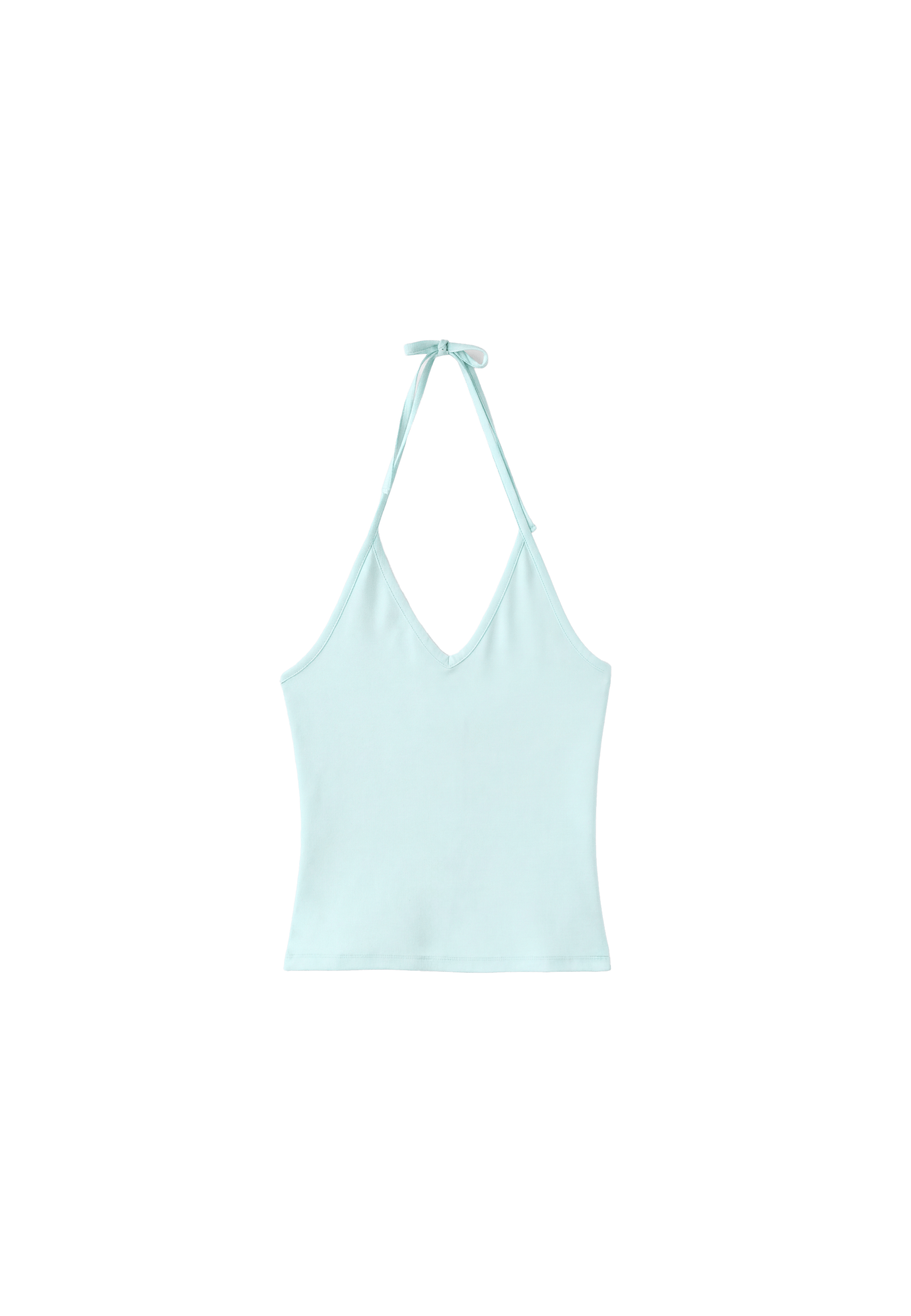 Fitted halter top — Turquoise