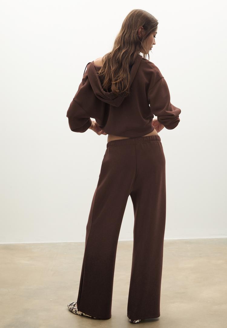pantalon wide leg nervio tacto suave