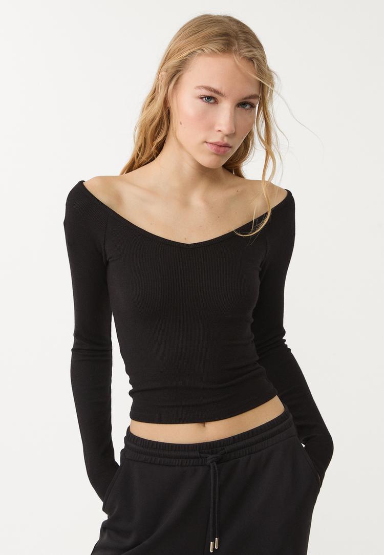 camiseta canale escote pico