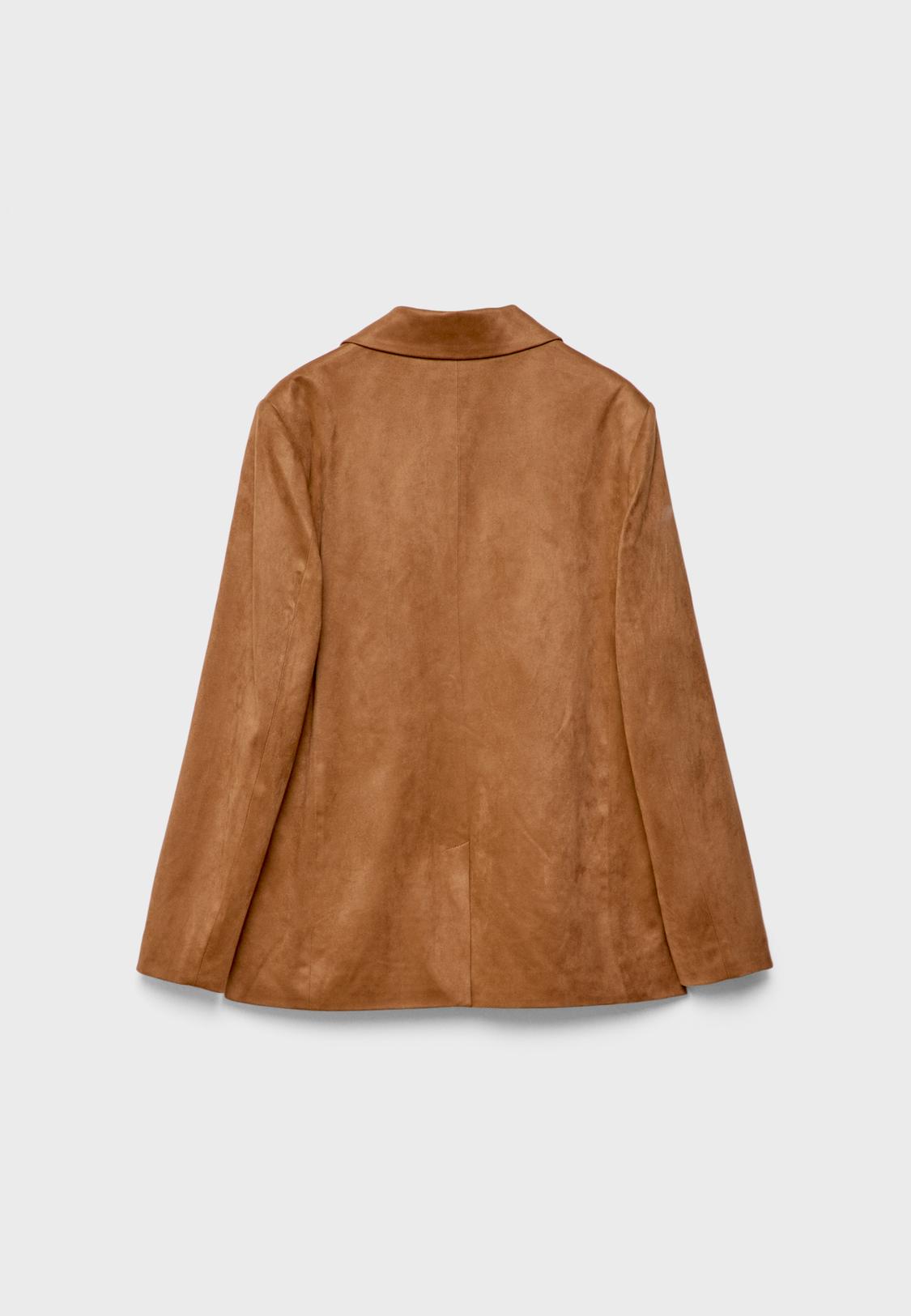 Blazer Giubbotto Scamosciato Donna Giacca Effetto Camoscio Moda Da