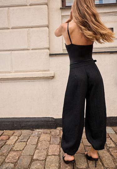 Sarouel trousers with buckle — Black 5
