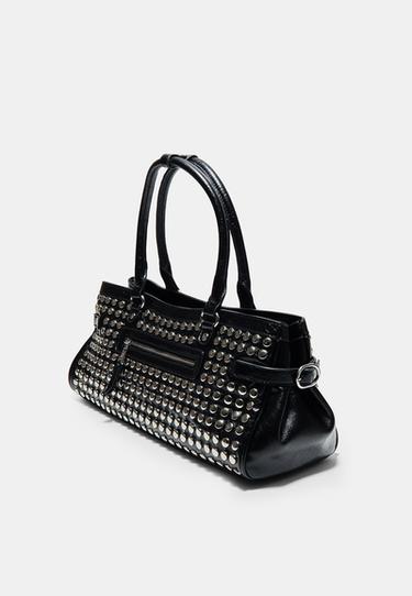 Studded shoulder bag — Black 3