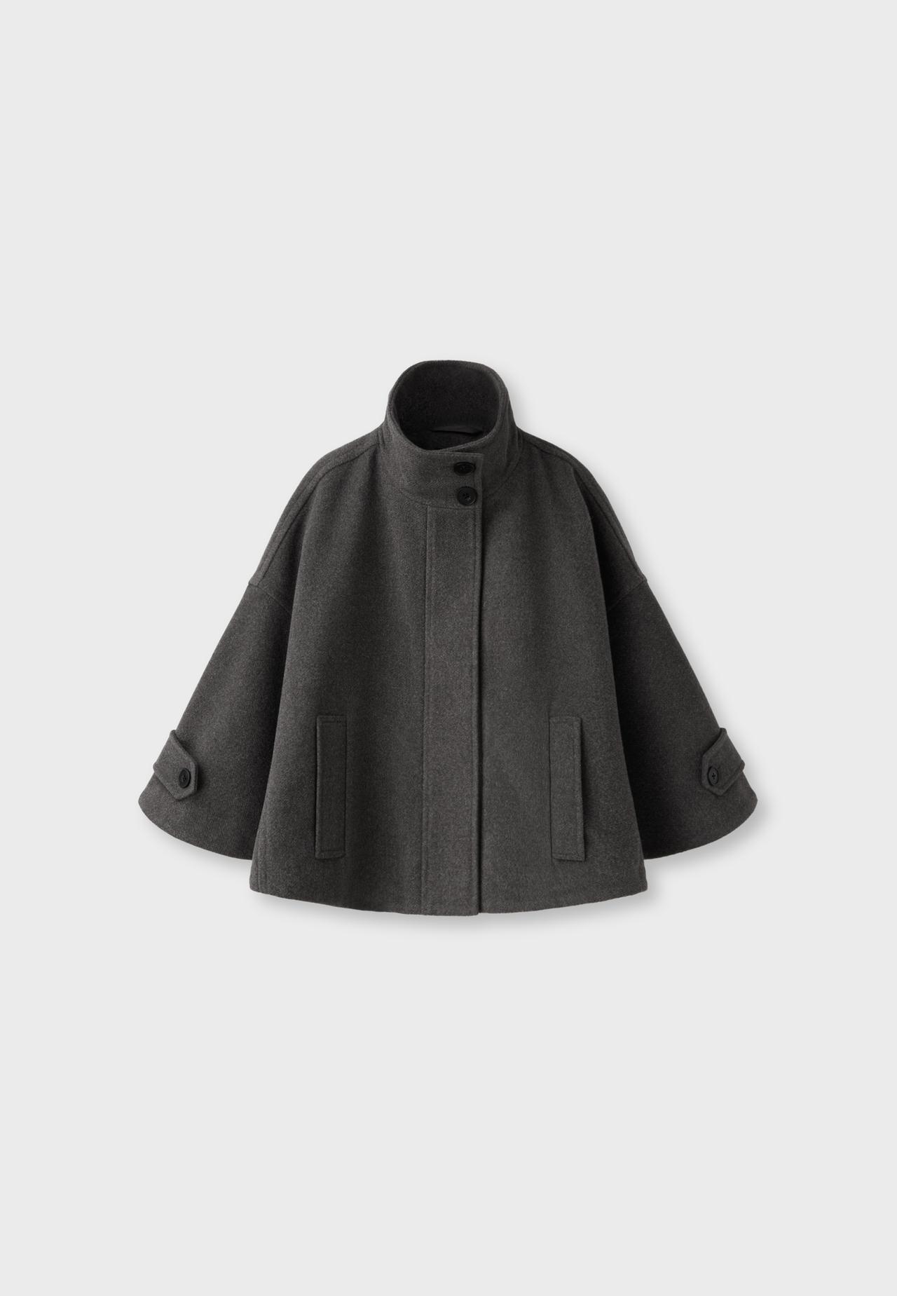 Wool blend cape coat — 0-457