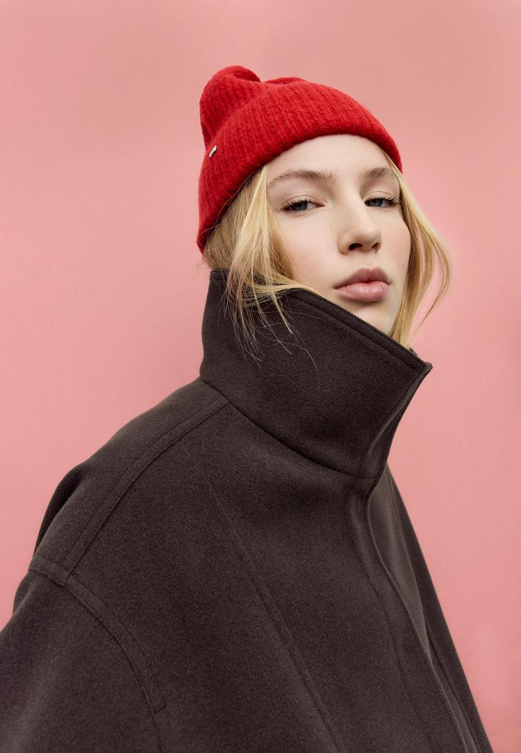 oversized ballonjack van zachte stof